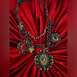 Black  Betsey Johnson Spider Necklace Dark Forest Collection